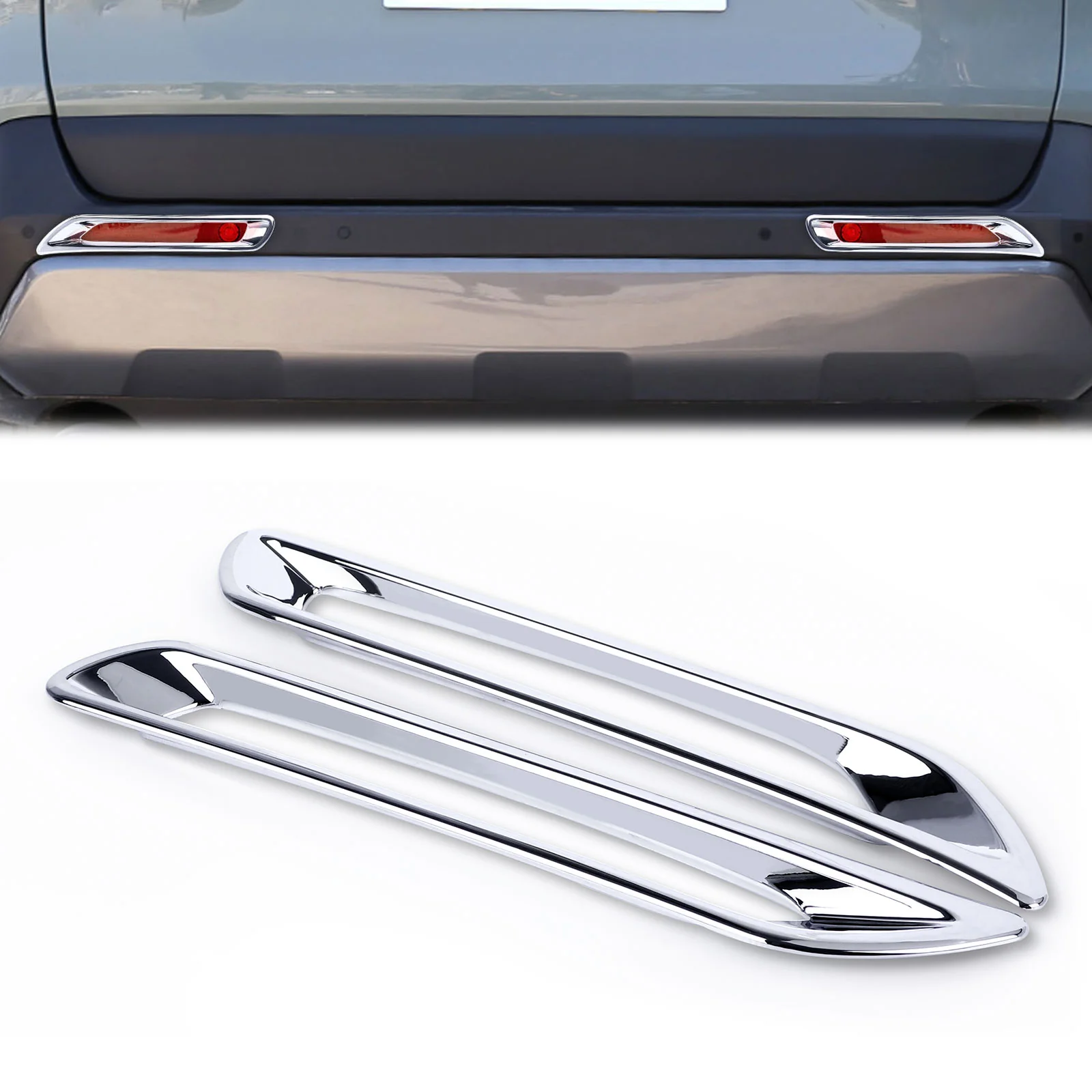 ABS Chrome Fog‑Light Reflector Trim (Toyota RAV4 2019‑24)